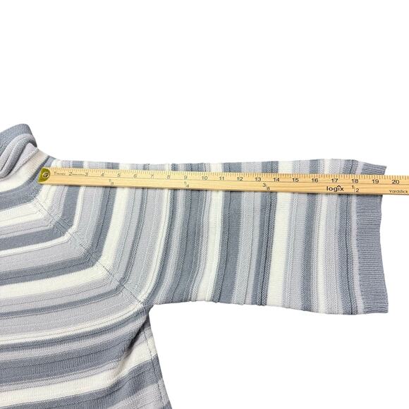 Ruby Rd. Petite Turtle neck Mid-Sleeve Sweater Women's‎ Size PL Gray White Knit - Picture 7 of 10